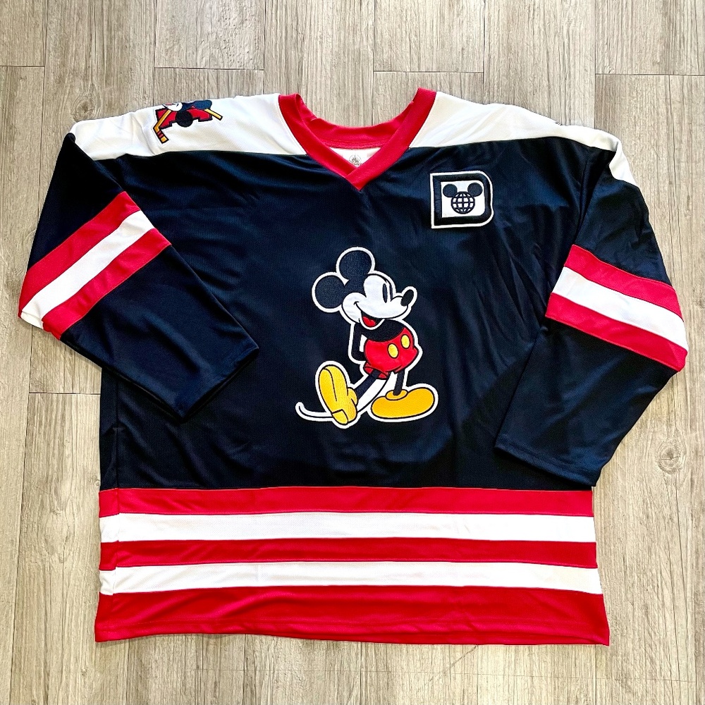 2025 Walt Disney World Parks MICKEY Mouse 28 Ice HOCKEY JERSEY Shirt - NEW